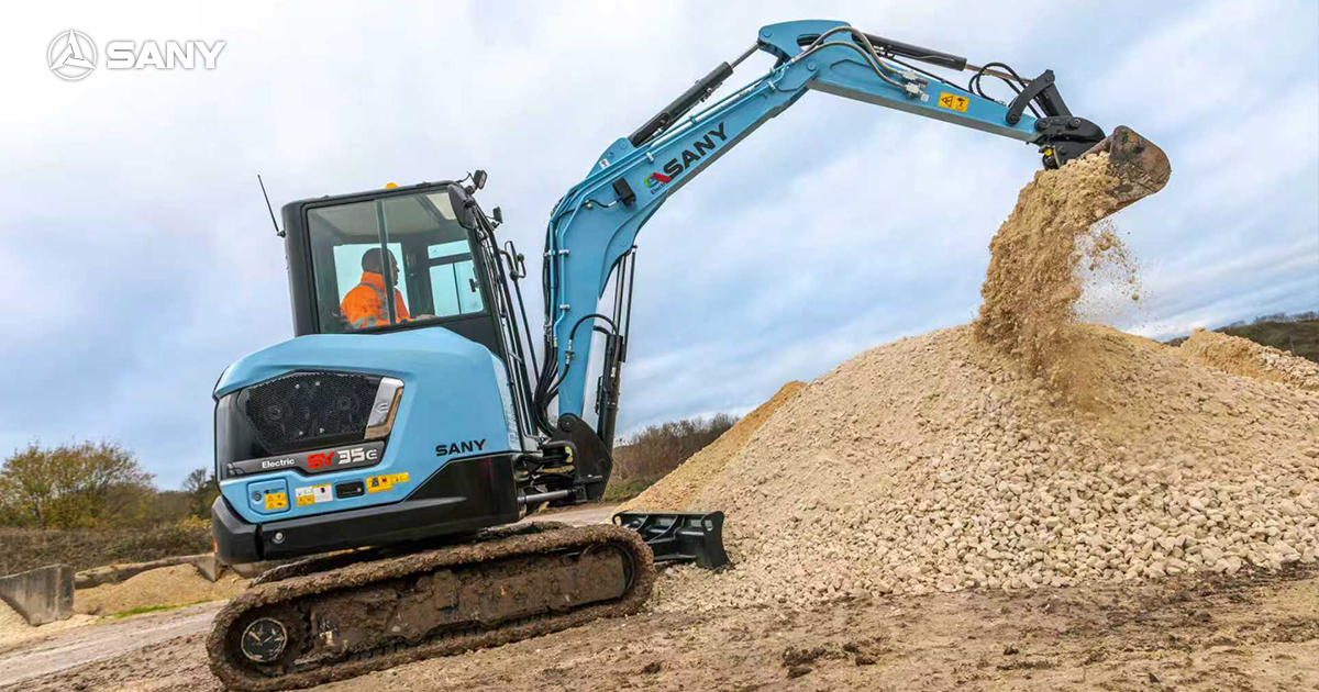 Giới thiệu m&aacute;y x&uacute;c điện SANY SY35E